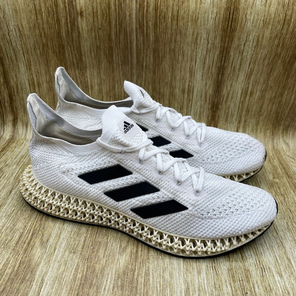 Adidas 4DFWD Running Shoes Men's Size 13 White Black 3D Printed Lattice Q46448